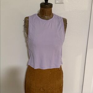 NWT VICTORIA'S SECRET PINK SEAMLESS DRAPEY MUSCLE TANK PURPLE SIZE XS